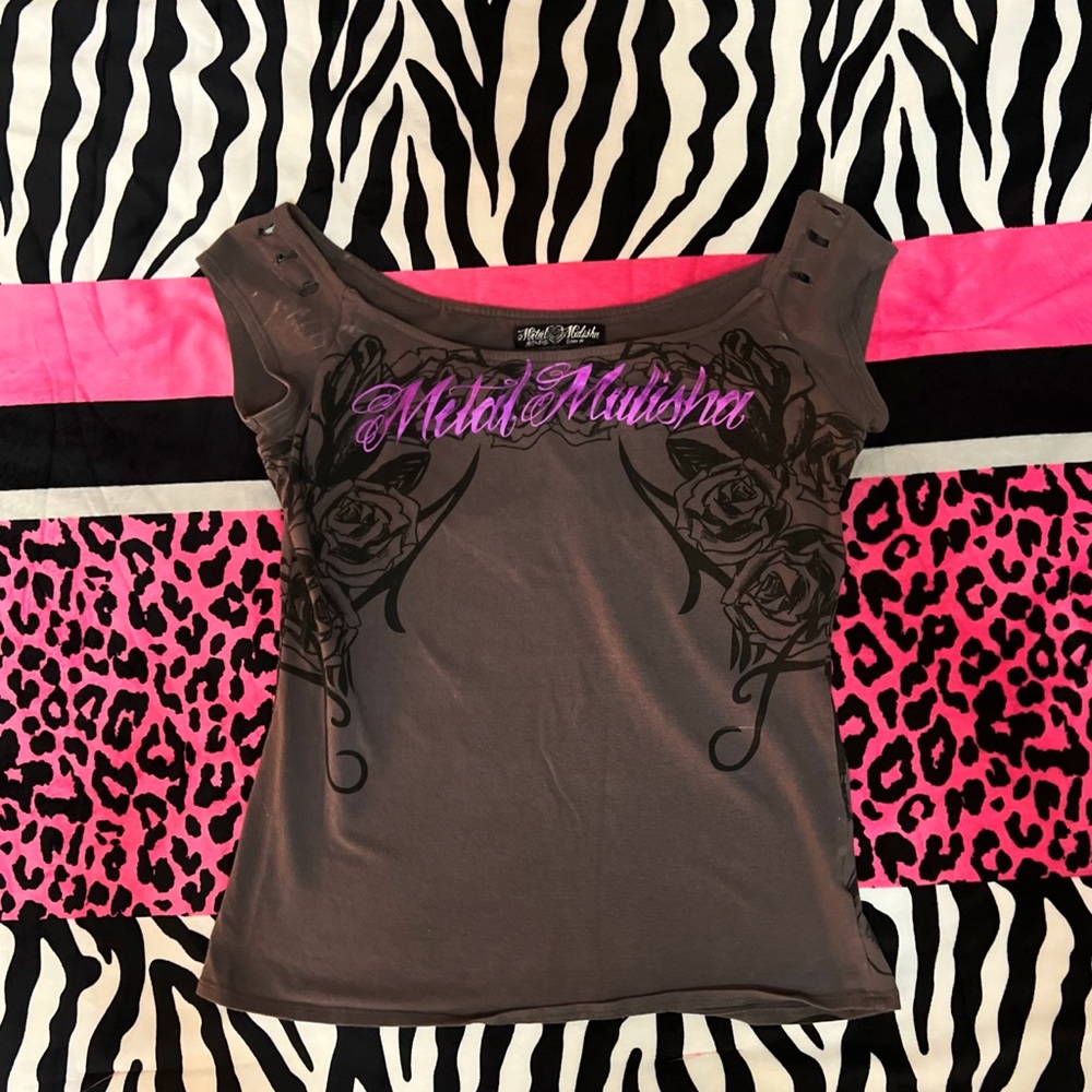 Metal Mulisha roses shirt